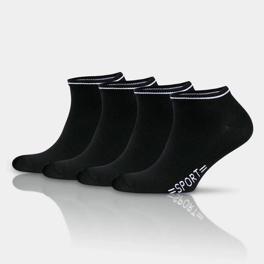 GoWith Men's Cotton Low Cut Black Athletic Socks - Angler's Pro Tackle & Outdoors