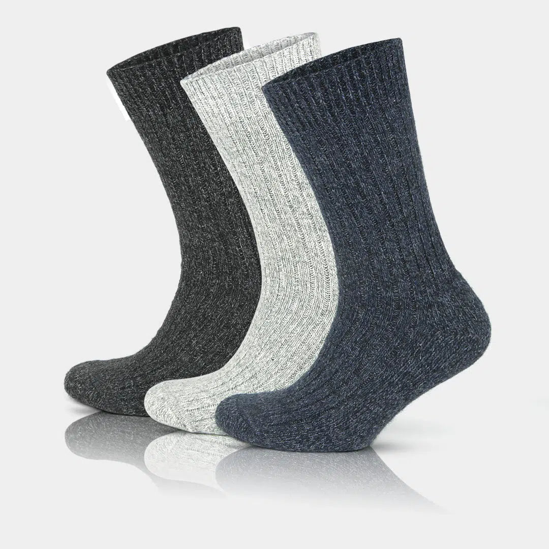 GoWith Men's Merino Wool Extra Thick Terry Sole Fuzzy Crew Socks - Multicolor - Angler's Pro Tackle & Outdoors