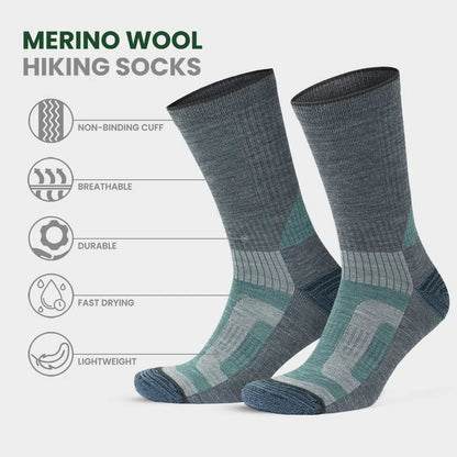 GoWith Merino Wool Crew Lightweight Hiking Boot Socks for Men and Women - Angler's Pro Tackle & Outdoors