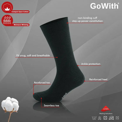 GoWith Unisex Cotton Black Thin Dress Socks - Angler's Pro Tackle & Outdoors