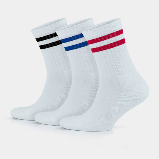 GoWith White Quarter Striped Athletic Tennis Socks for Men and Women - Angler's Pro Tackle & Outdoors