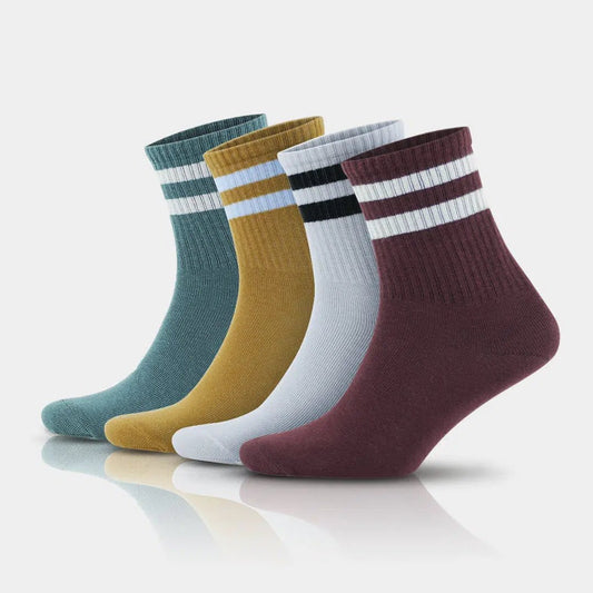 GoWith Women's Cotton Quarter Striped Retro College Socks - Angler's Pro Tackle & Outdoors