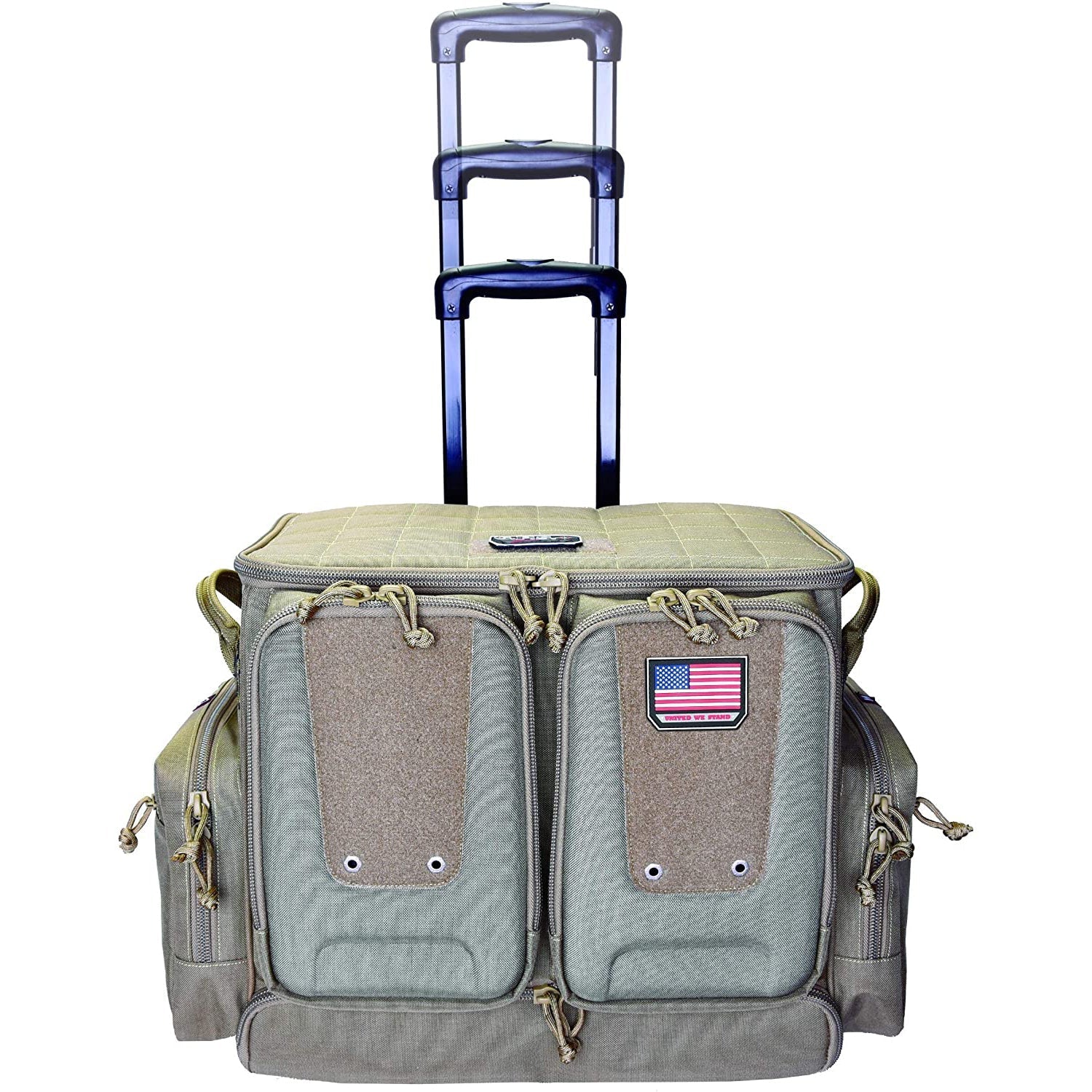 GPS Tactical Rolling Range Case Bag For Shooting Gear, 10 Handguns, & Ammo, Tan - Angler's Pro Tackle & Outdoors