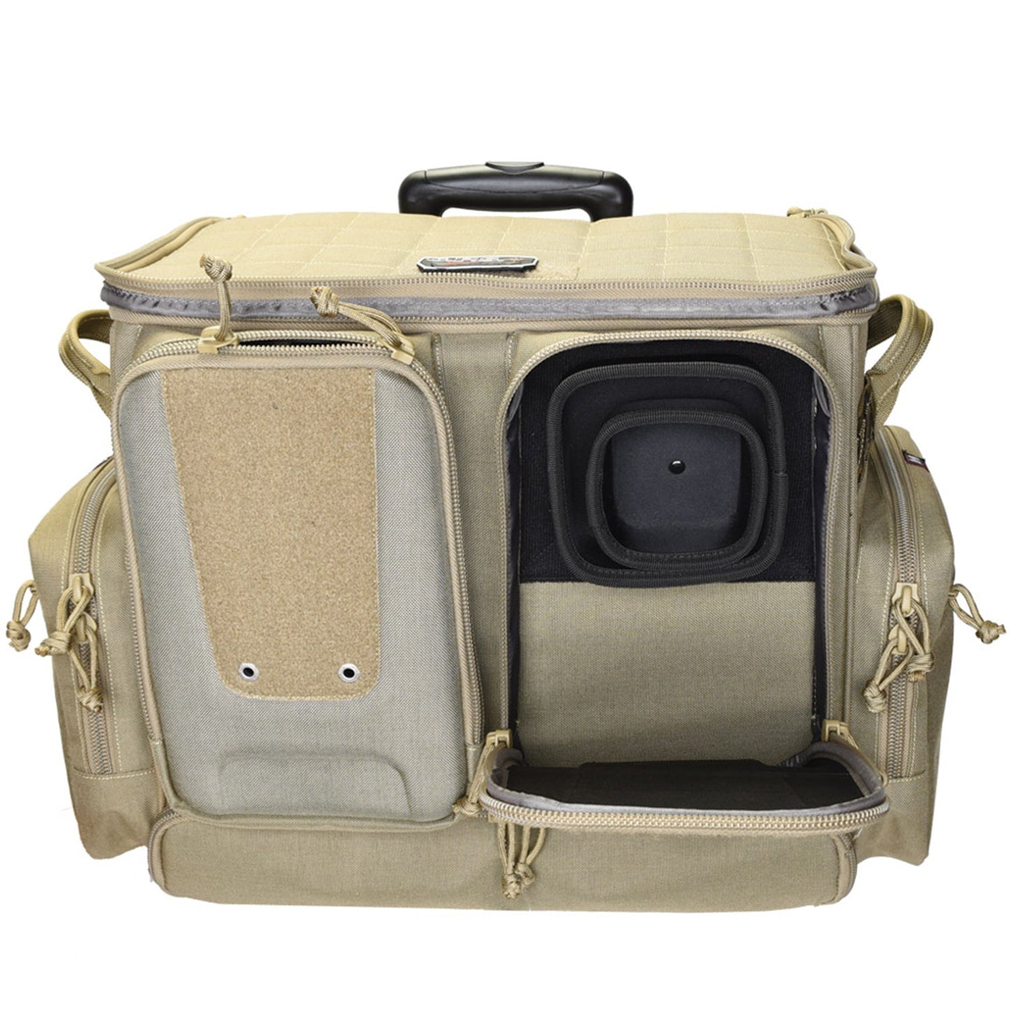 GPS Tactical Rolling Range Case Bag For Shooting Gear, 10 Handguns, & Ammo, Tan - Angler's Pro Tackle & Outdoors