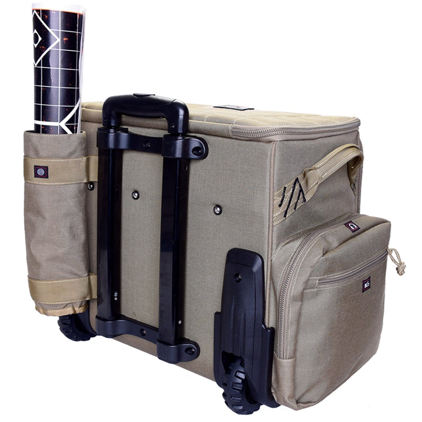 GPS Tactical Rolling Range Case Bag For Shooting Gear, 10 Handguns, & Ammo, Tan - Angler's Pro Tackle & Outdoors