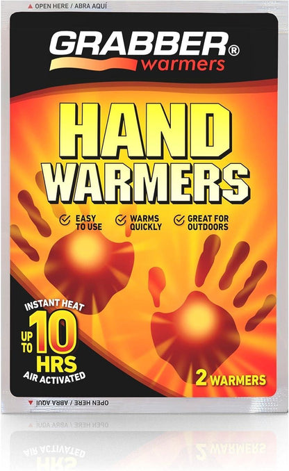 TRAPSKI Grabber Hand Warmers - Long Lasting Safe Natural Odorless Air Activated Warmers - Up to 10 Hours of Heat - 10 Pair Pack