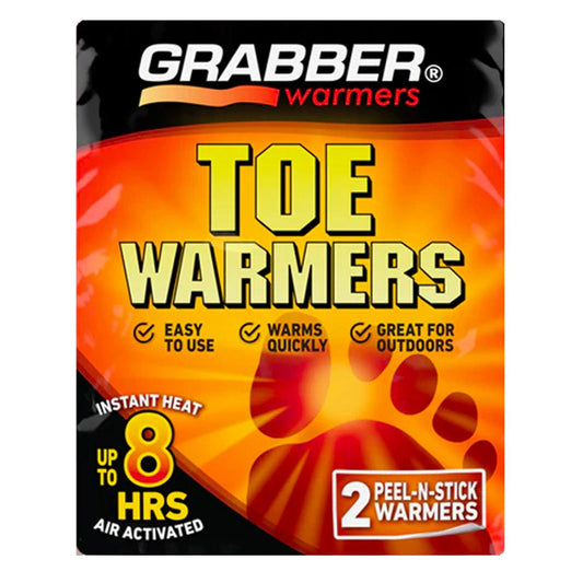 Grabber Toe Warmers - Long Lasting Safe Natural Odorless Air Activated Warmers - Up to 8 Hours of Heat - 40 Pair Box - Angler's Pro Tackle & Outdoors