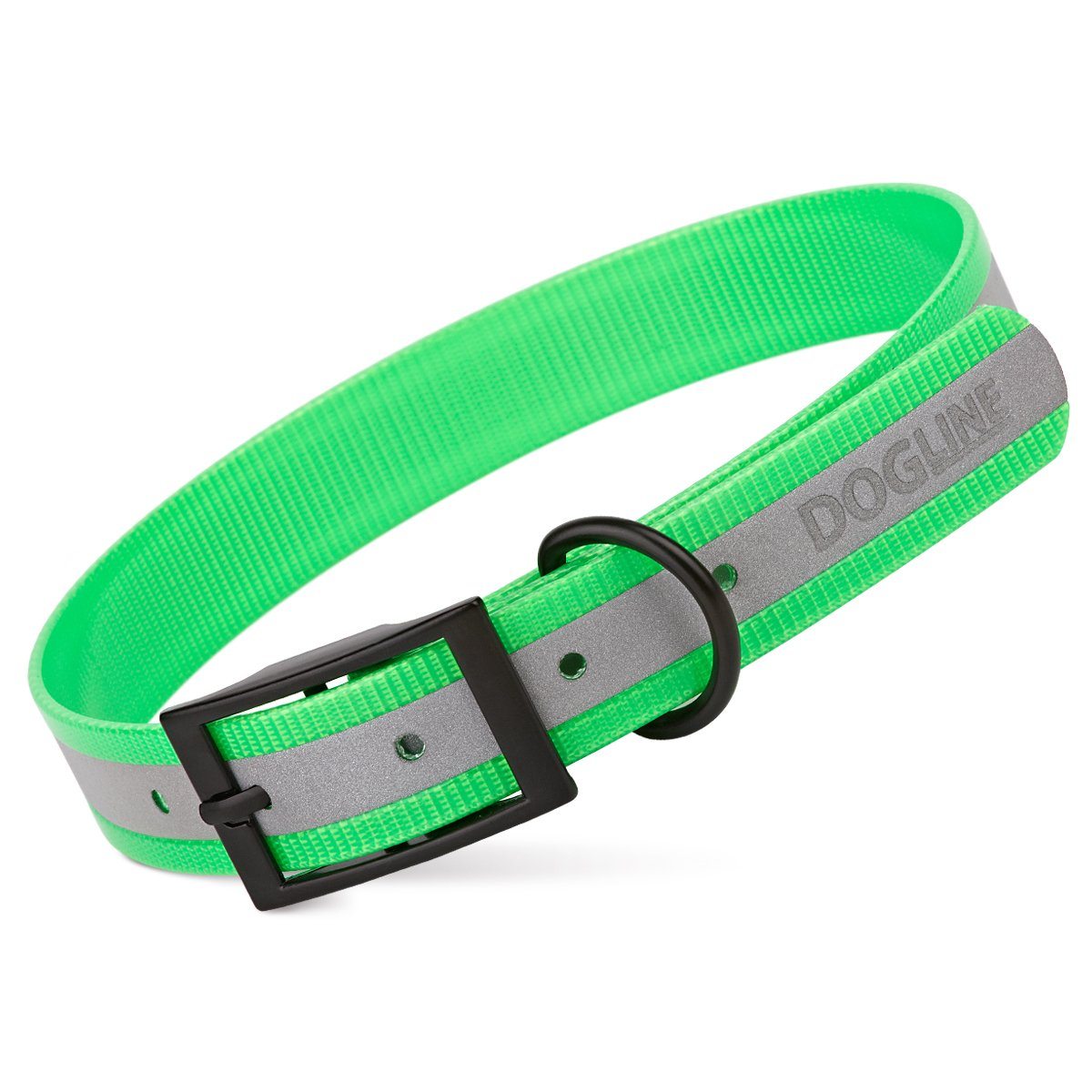 Dogline Biothane Translucent Reflective Collar