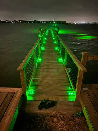 Under Water Green Fishing Lights Solar Dock Lights