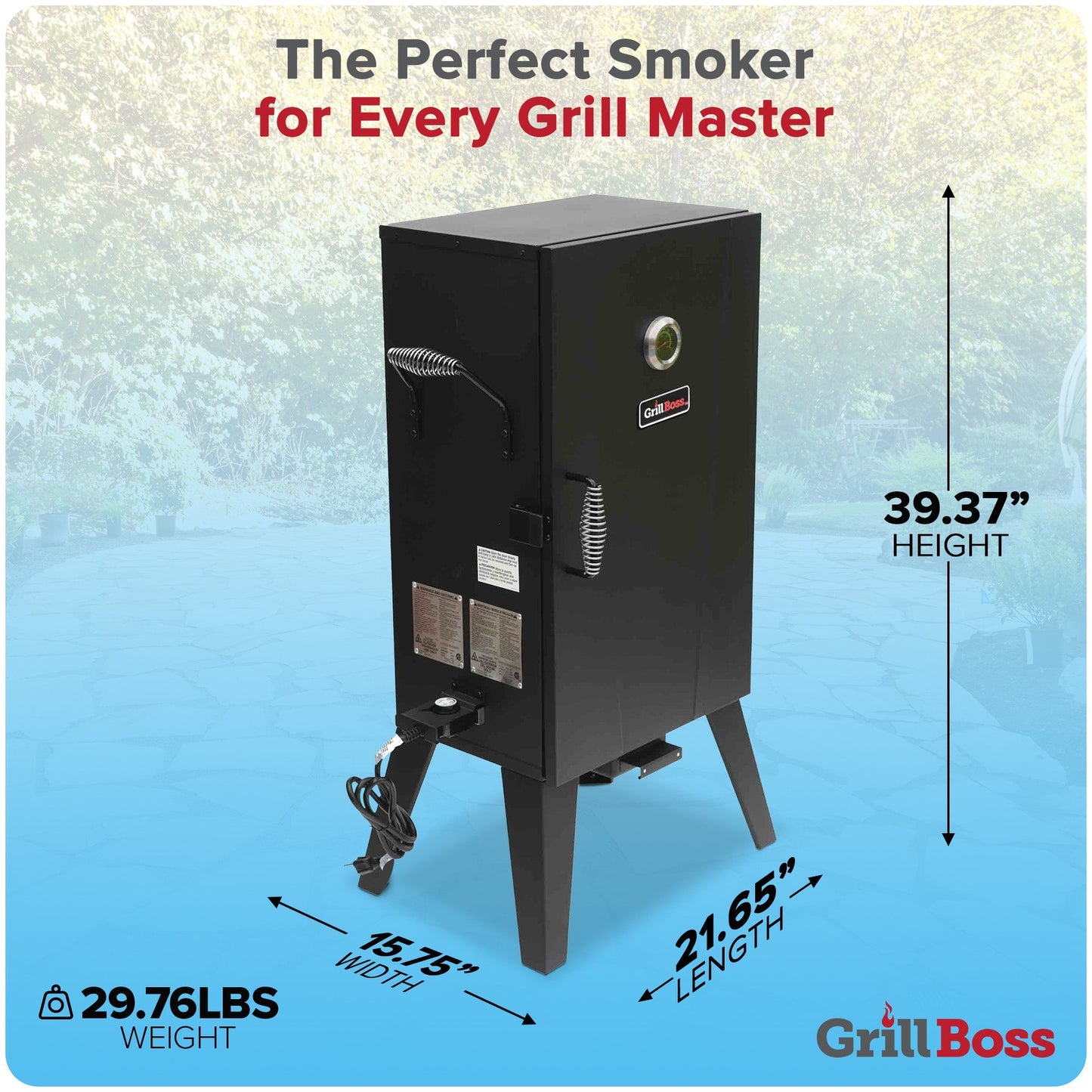 Grill Boss 1500 Watt Electric Vertical Smoker with 531 Sq In Cooking Area, Black - Angler's Pro Tackle & Outdoors