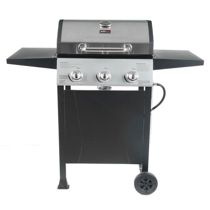 Grill Boss 27,000 BTU 3 Burner Gas Grill with Wheels, Cover, and Side Shelves - Angler's Pro Tackle & Outdoors