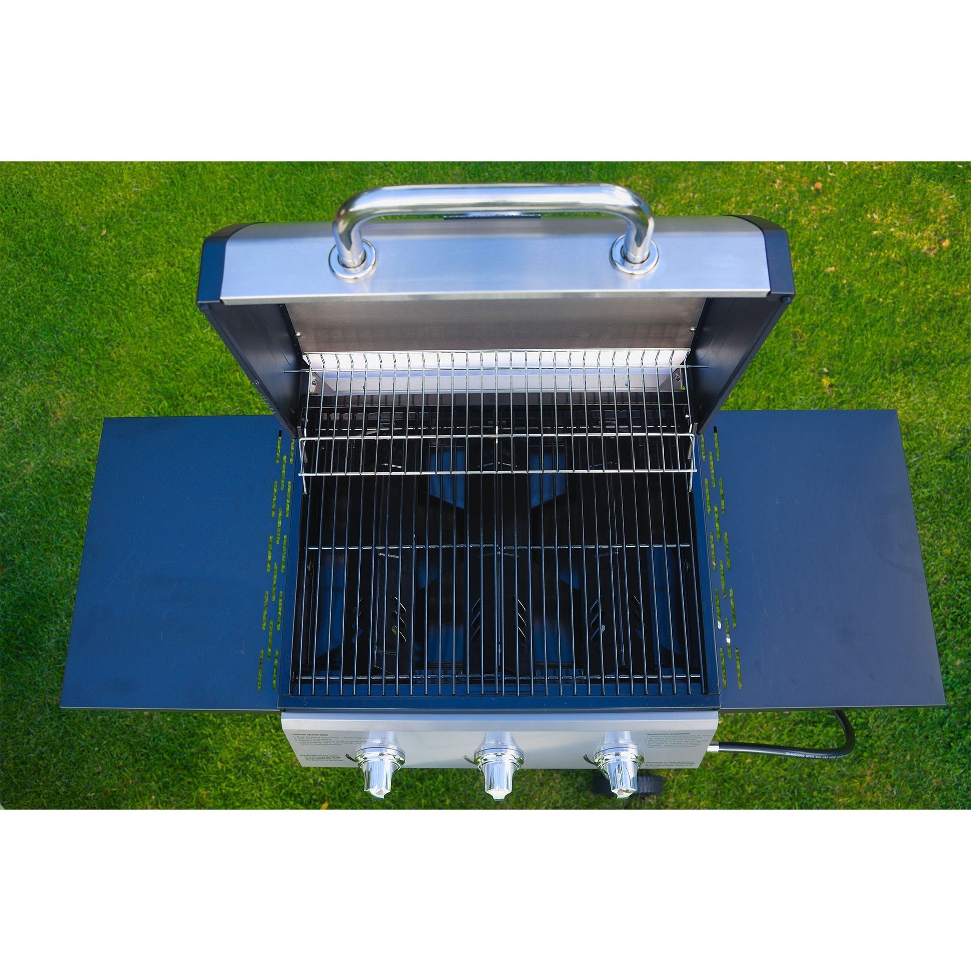 Grill Boss 27,000 BTU 3 Burner Gas Grill with Wheels, Cover, and Side Shelves - Angler's Pro Tackle & Outdoors