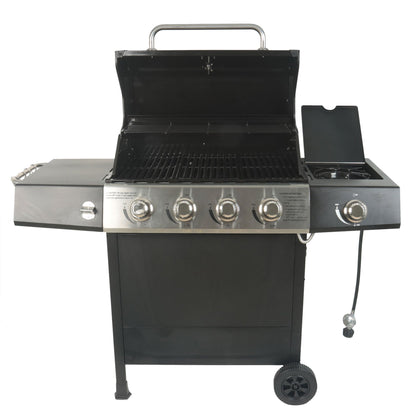 Grill Boss 4 - Burner Gas Grill with Side Burner, Cover, Shelves, & Bottle Opener - Angler's Pro Tackle & Outdoors