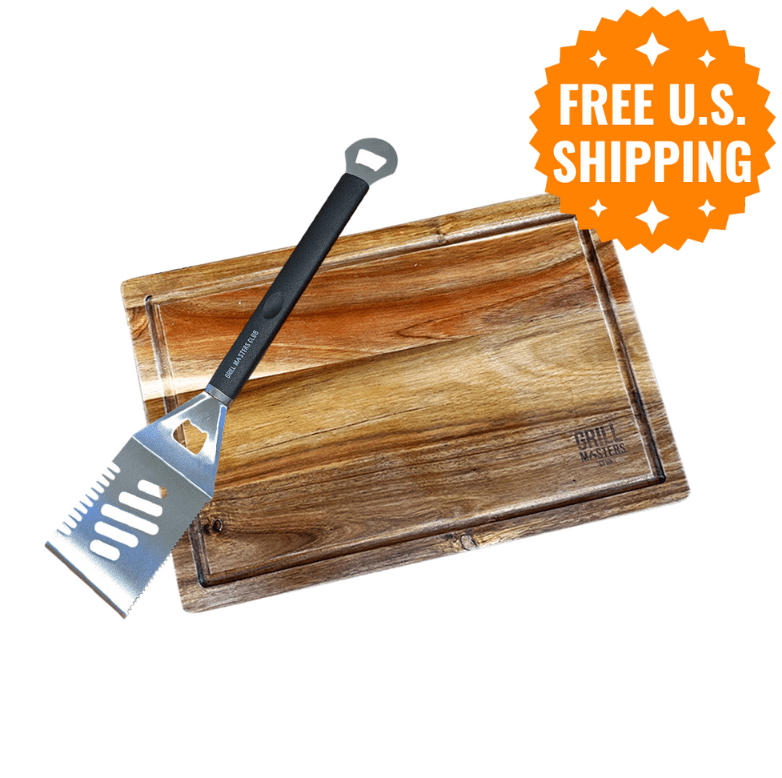 Grill Masters Club Griller's Pro Accessory Bundle: Cutting Board & Spatula - Angler's Pro Tackle & Outdoors