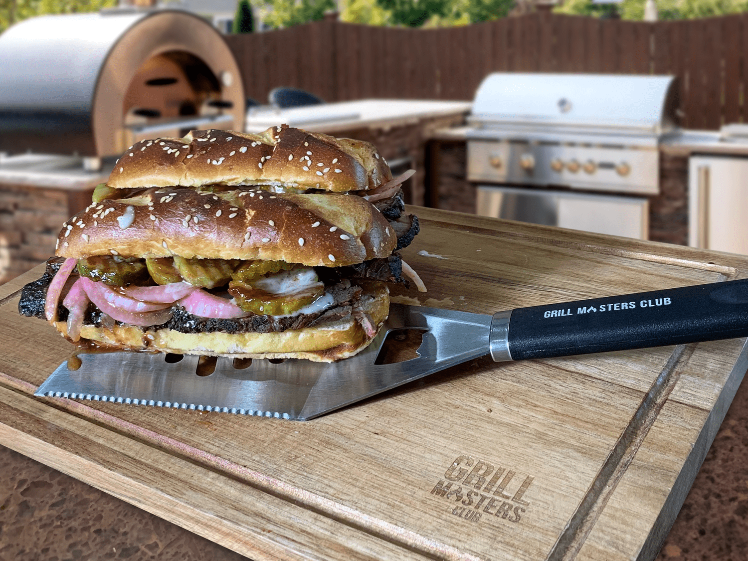 Grill Masters Club Griller's Pro Accessory Bundle: Cutting Board & Spatula - Angler's Pro Tackle & Outdoors