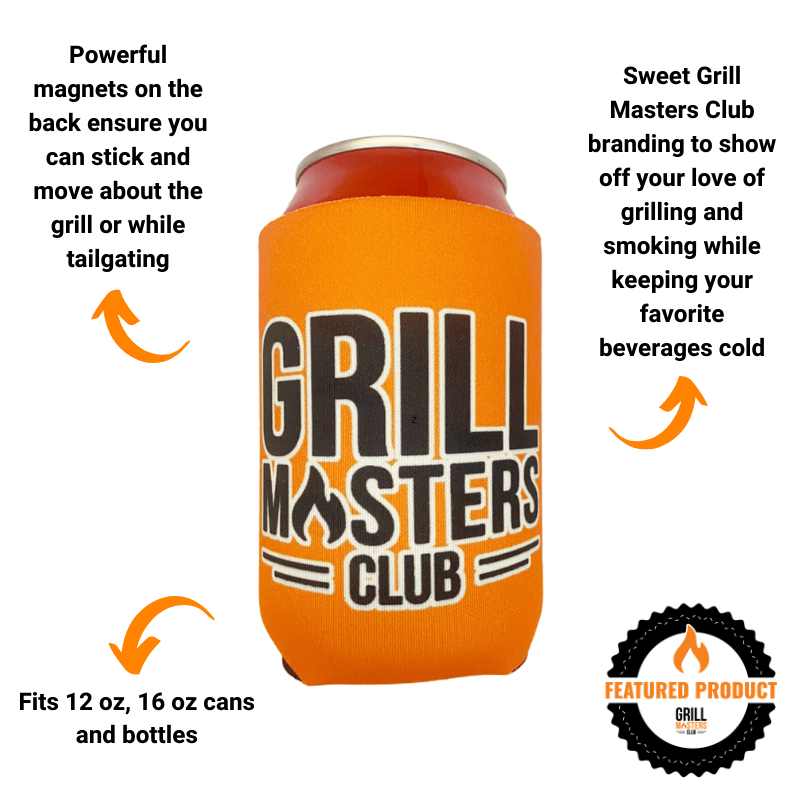 Grill Masters Club Magnetic Neoprene Koozie - Orange - Angler's Pro Tackle & Outdoors