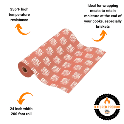 Grill Masters Club Pink Butcher Paper (24" x 200') - Angler's Pro Tackle & Outdoors