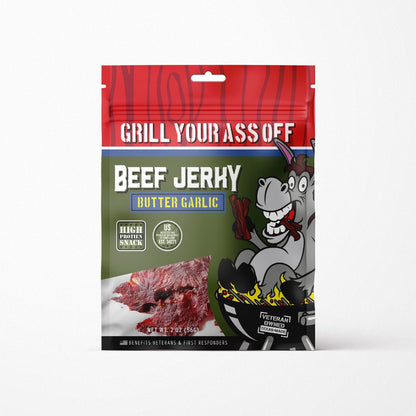 Grill Your Ass Off Butter Garlic Beef Jerky - Angler's Pro Tackle & Outdoors