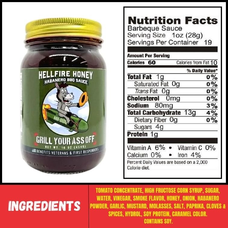 Grill Your Ass Off Hellfire Honey Habanero Bbq Sauce™ - Angler's Pro Tackle & Outdoors