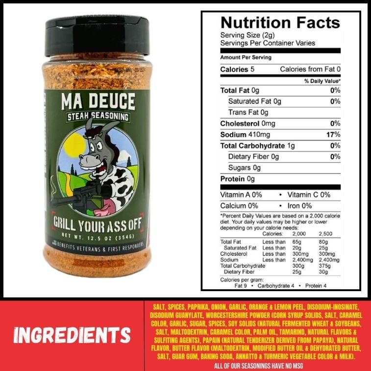 Grill Your Ass Off Ma Deuce Steak Seasoning™ - Angler's Pro Tackle & Outdoors