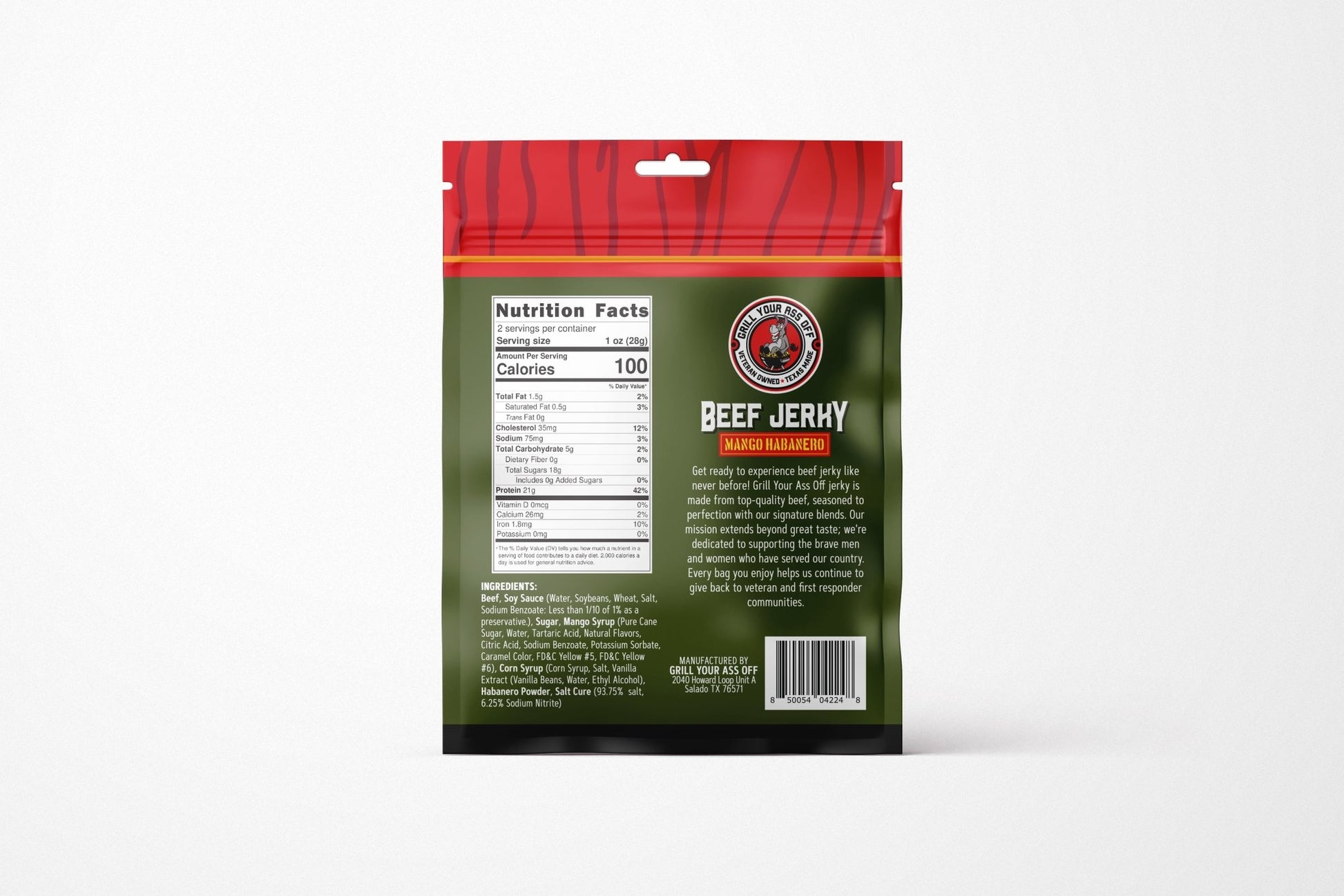 Grill Your Ass Off Mango Habanero Beef Jerky - Angler's Pro Tackle & Outdoors