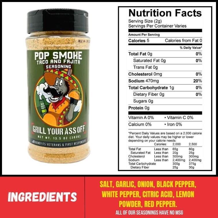 Grill Your Ass Off Pop Smoke Taco & Fajita Seasoning™ - Angler's Pro Tackle & Outdoors