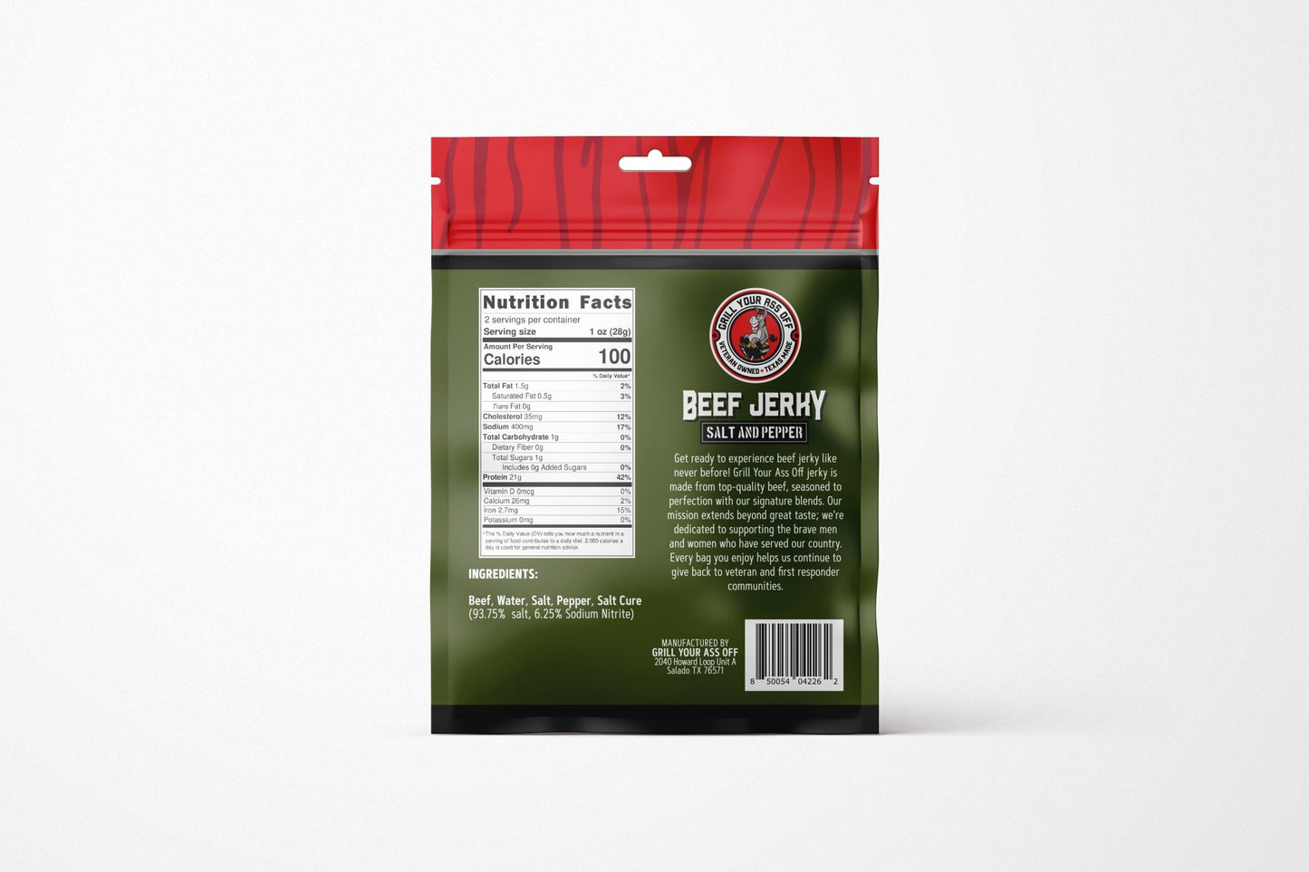 Grill Your Ass Off Salt & Pepper Beef Jerky - Angler's Pro Tackle & Outdoors