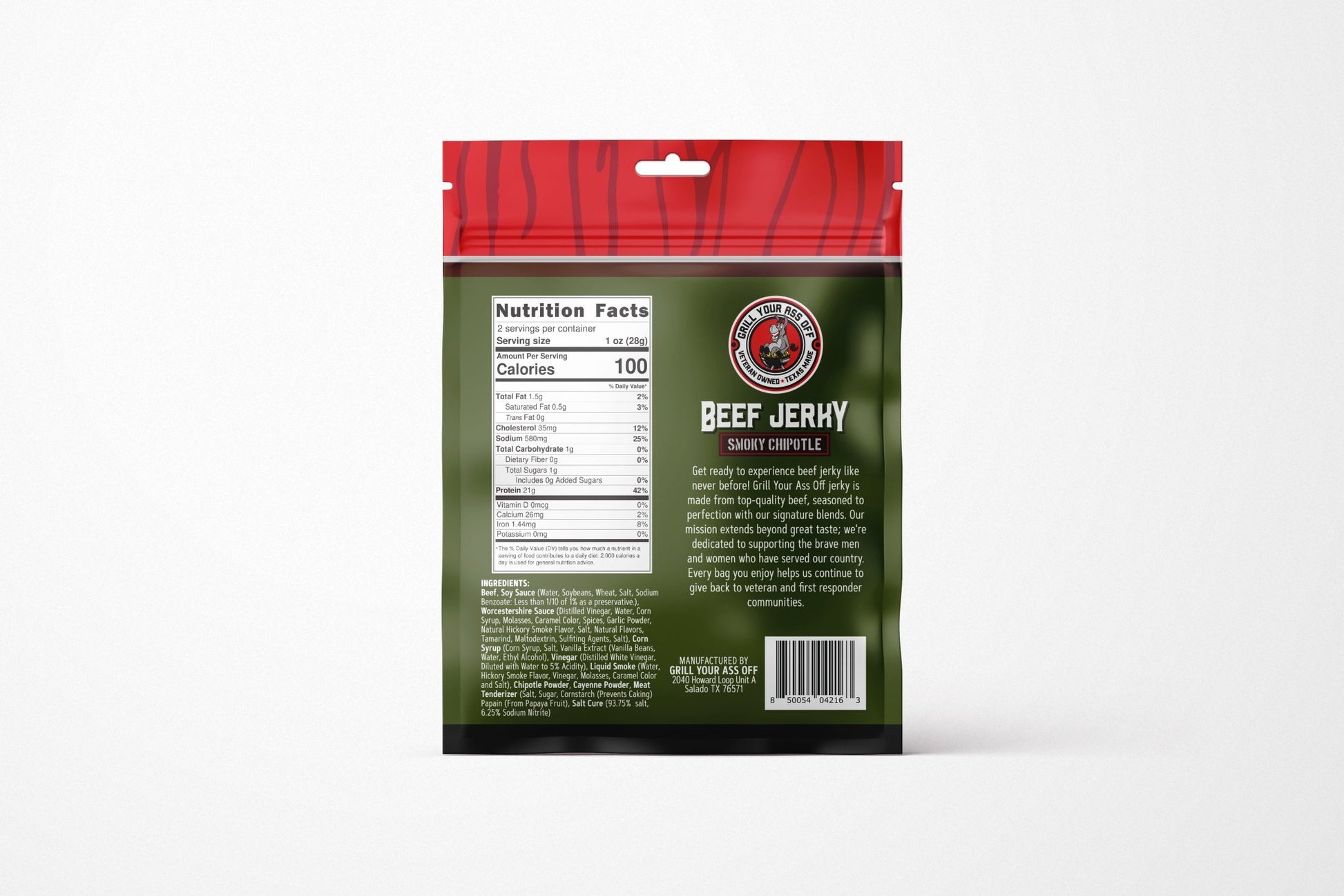 Grill Your Ass Off Smoky Chipotle Beef Jerky - Angler's Pro Tackle & Outdoors