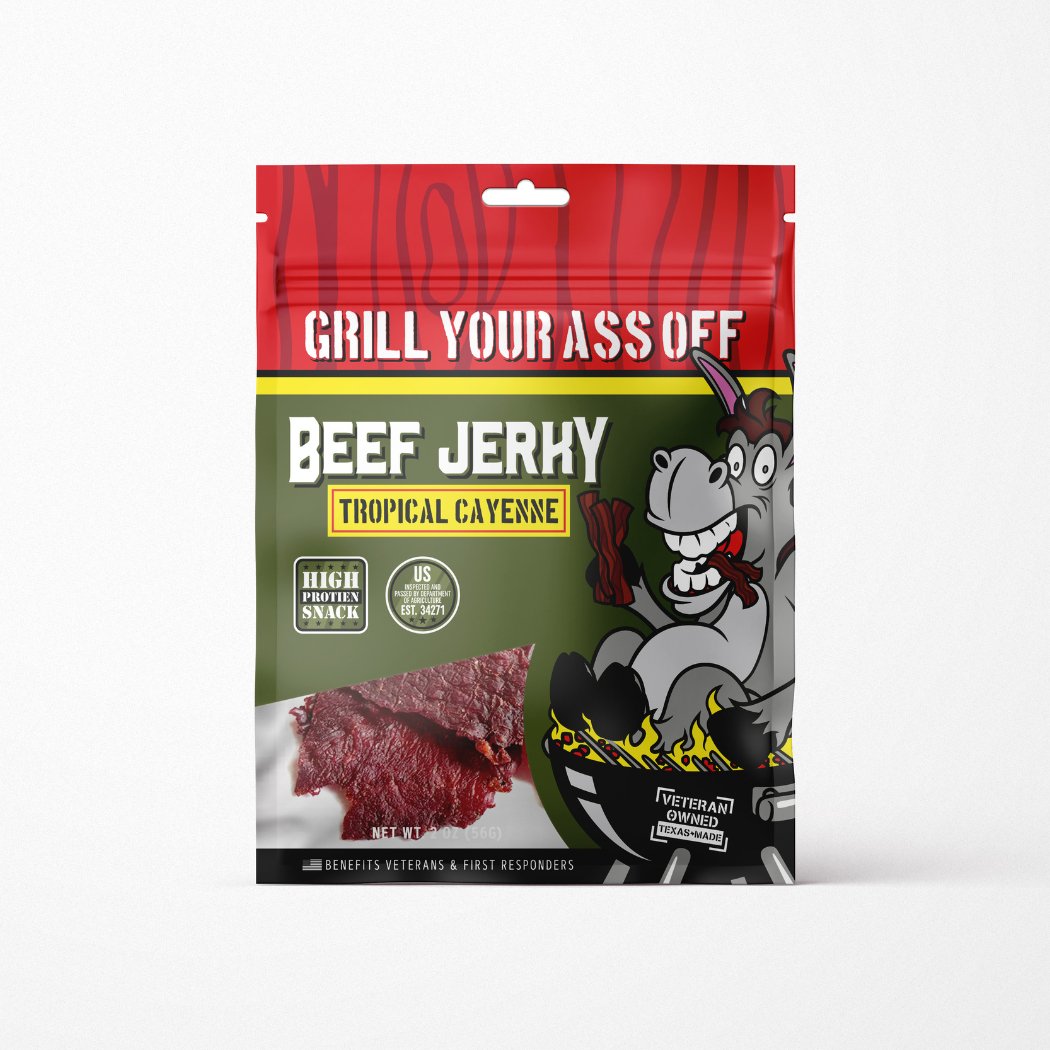 Grill Your Ass Off Tropical Cayenne Beef Jerky - Angler's Pro Tackle & Outdoors