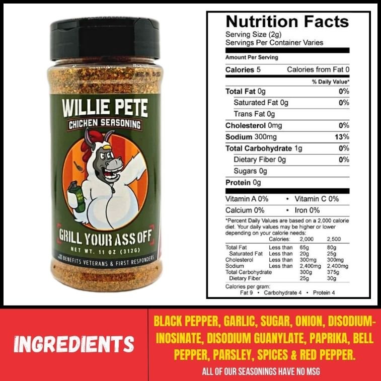 Grill Your Ass Off Willie Pete Chicken Seasoning™ - Angler's Pro Tackle & Outdoors