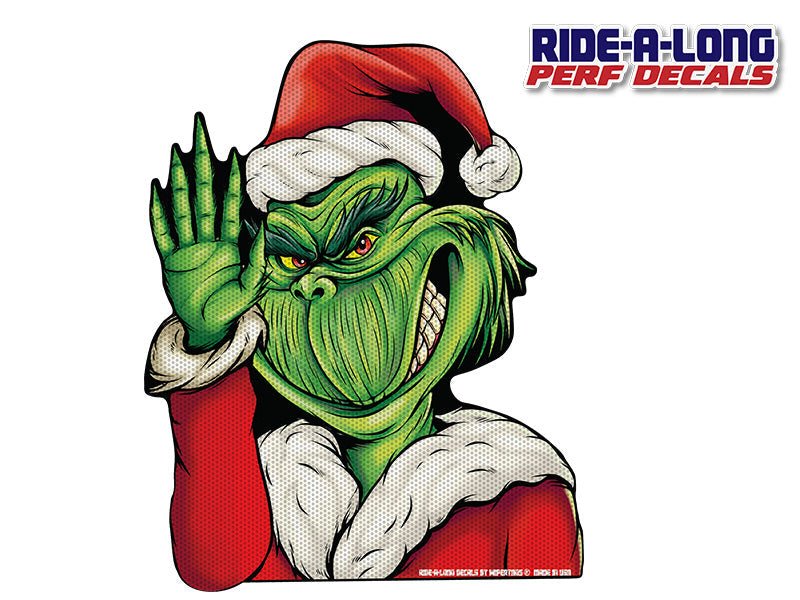 Grim Santa *RIDE A LONG* Perforated Decal - Angler's Pro Tackle & Outdoors
