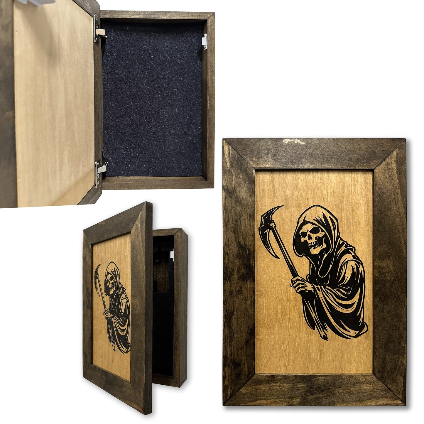 Bellewood Designs - Hidden Gun Safe With Grim Reaper Design