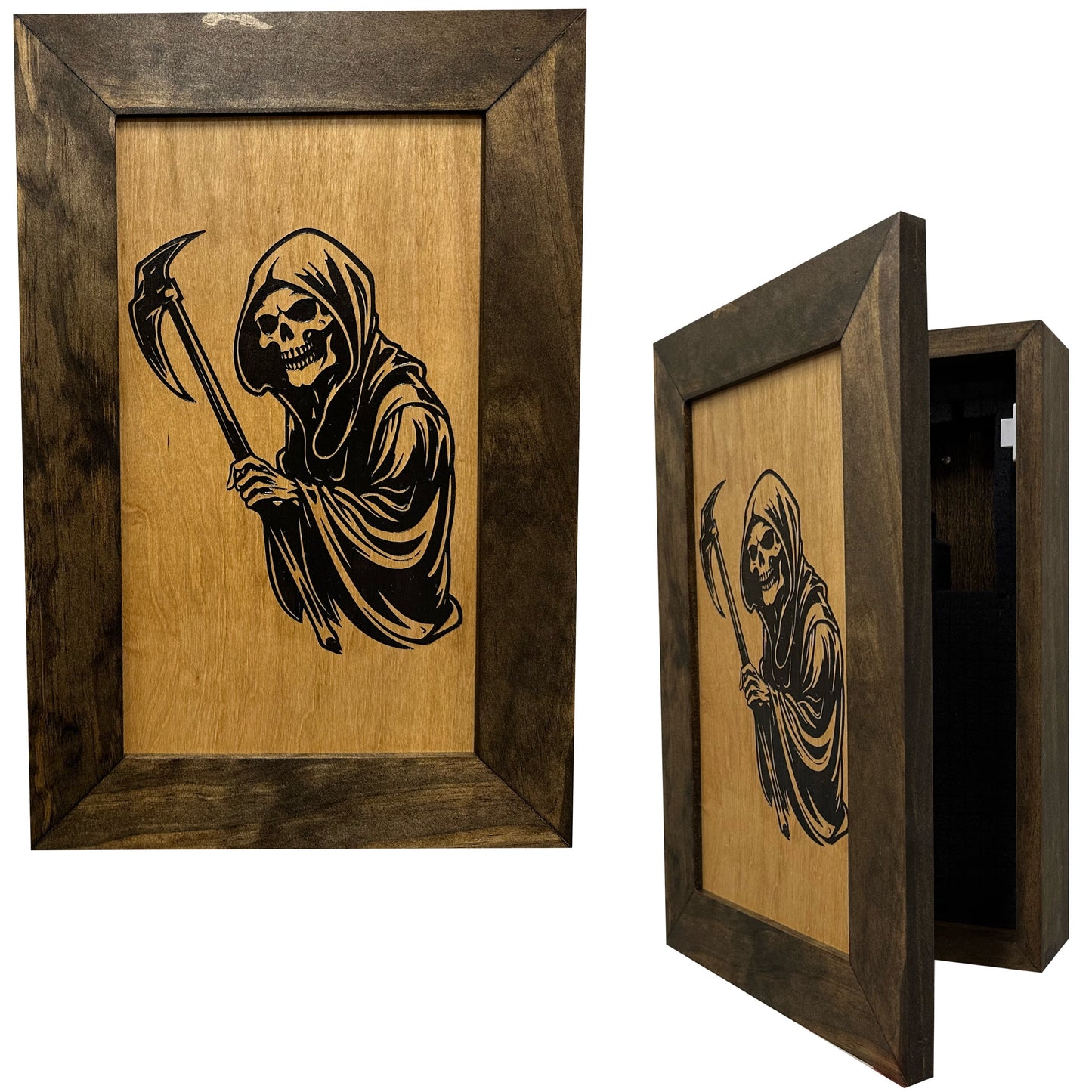 Bellewood Designs - Hidden Gun Safe With Grim Reaper Design