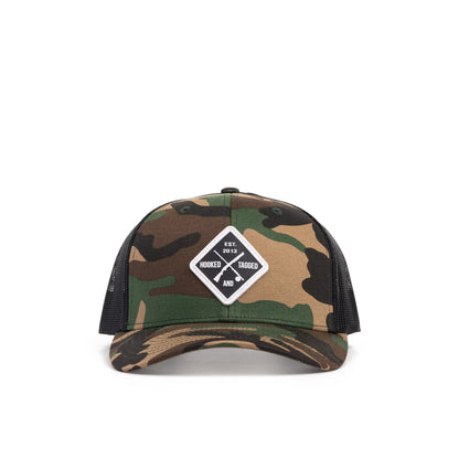 Hooked & Tagged  - Shotgun & Fly Rod Patch Hat