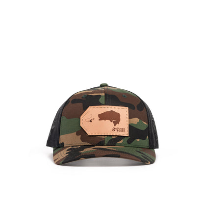 Hooked & Tagged  - Largemouth Bass Patch Hat