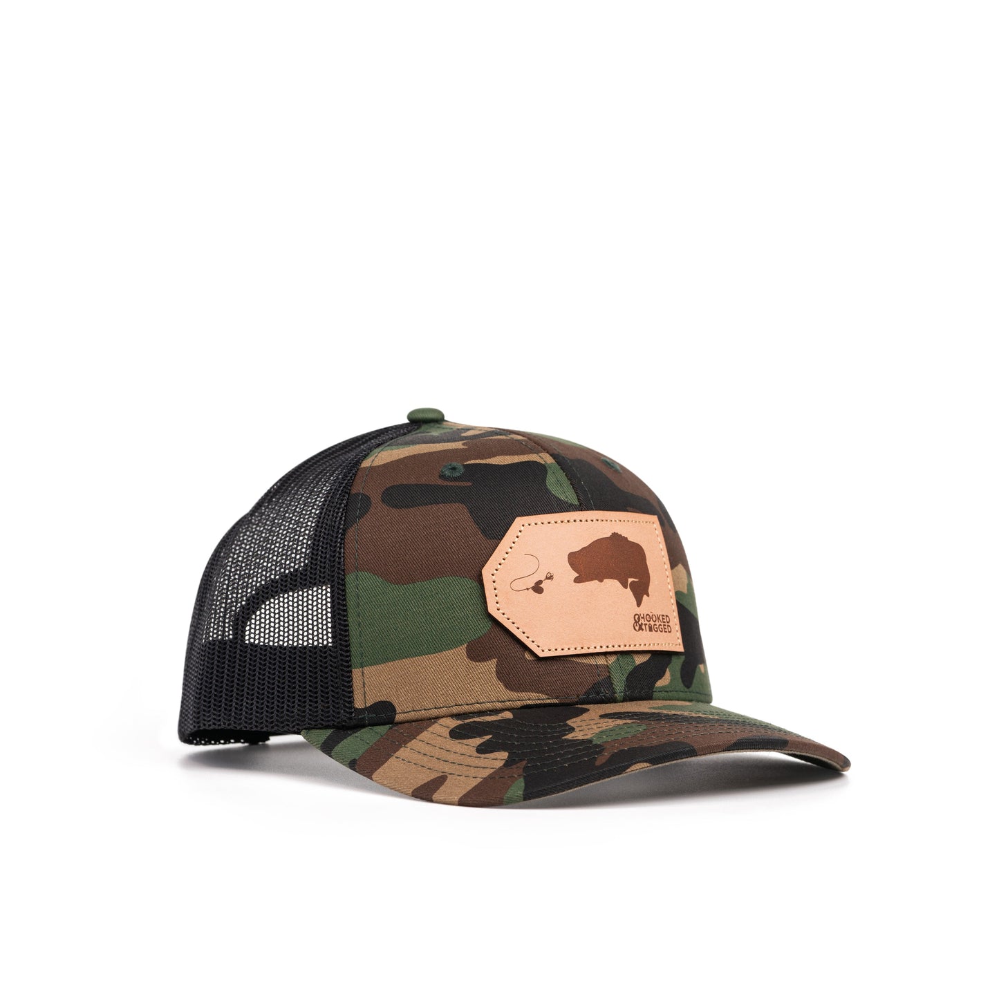 Hooked & Tagged  - Largemouth Bass Patch Hat