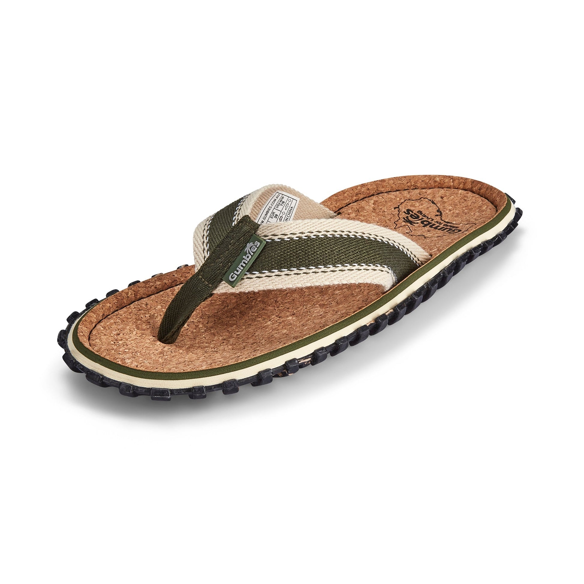 Gumbies Corker - Flip-Flops - Men's - Khaki - Angler's Pro Tackle & Outdoors