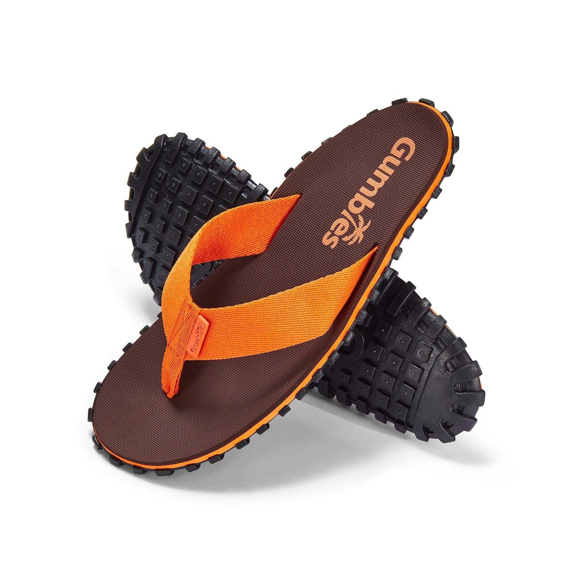 Gumbies Duckbill Flip-Flops - Men's - Brown & Orange - Angler's Pro Tackle & Outdoors