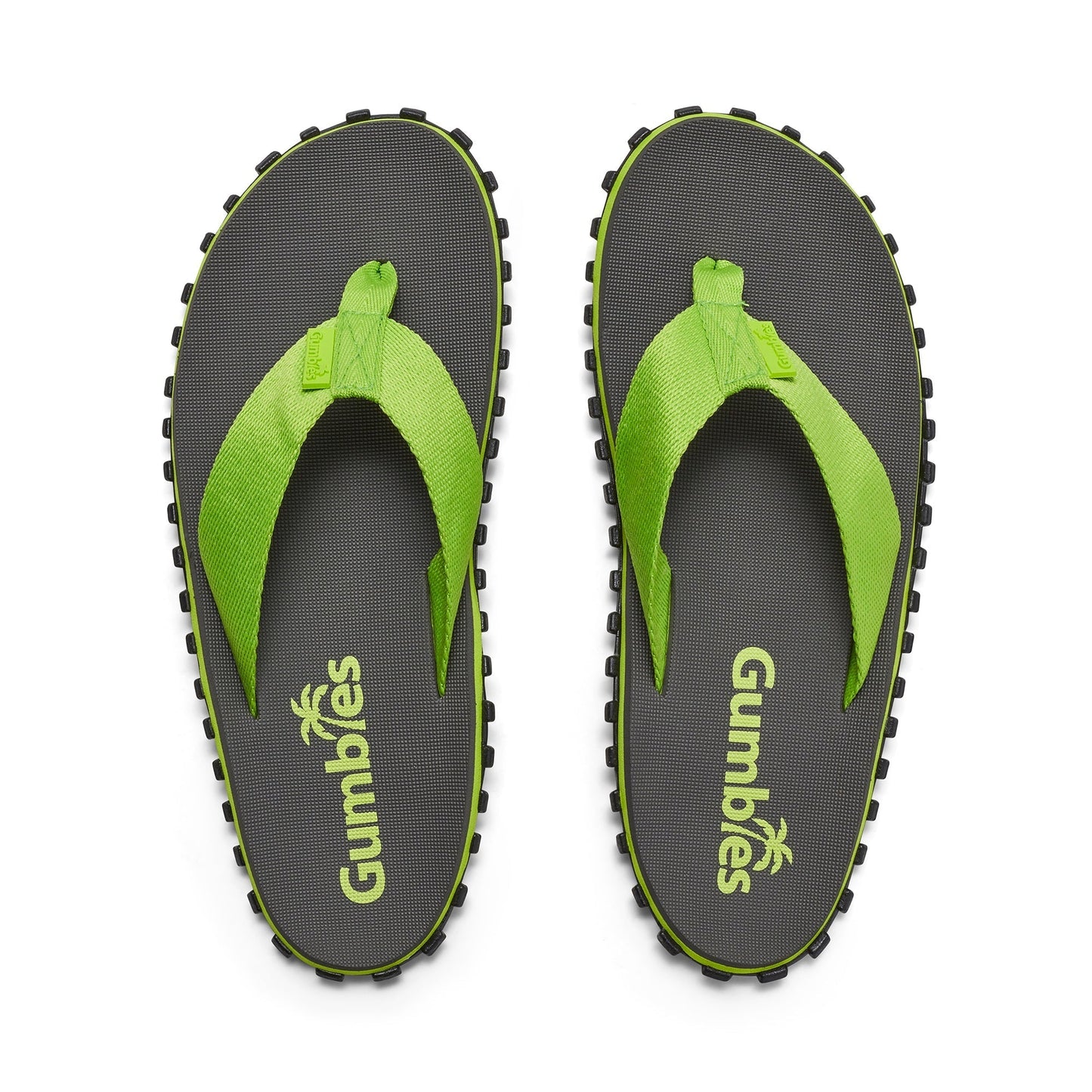 Gumbies Duckbill Flip-Flops - Men's - Grey & Lime - Angler's Pro Tackle & Outdoors