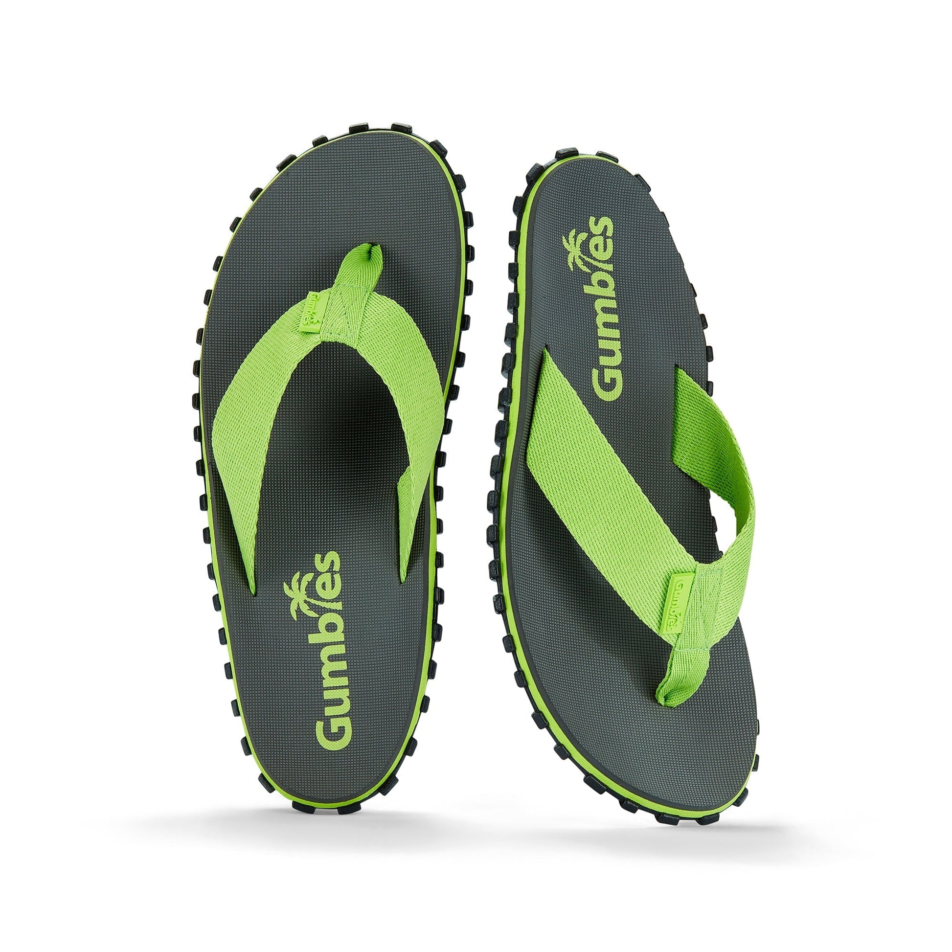 Gumbies Duckbill Flip-Flops - Men's - Grey & Lime - Angler's Pro Tackle & Outdoors