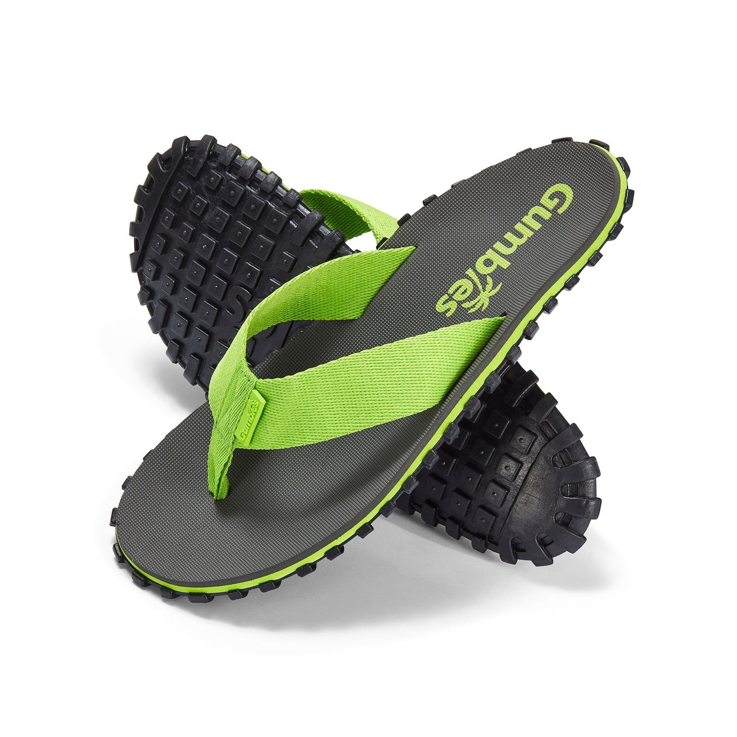 Gumbies Duckbill Flip-Flops - Men's - Grey & Lime - Angler's Pro Tackle & Outdoors