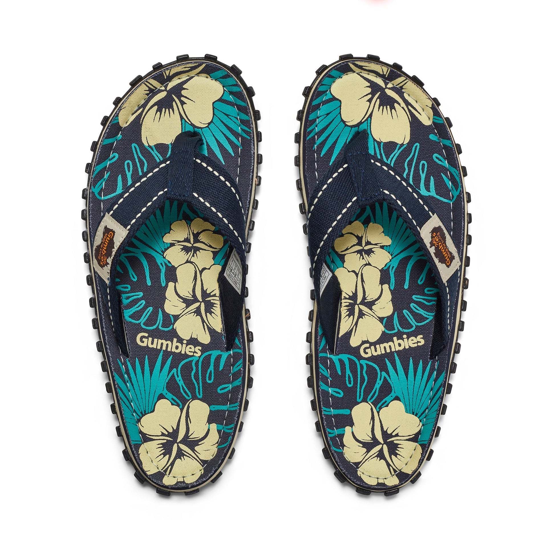 Gumbies Islander Flip-Flops - Women's - Blue Hibiscus - Angler's Pro Tackle & Outdoors