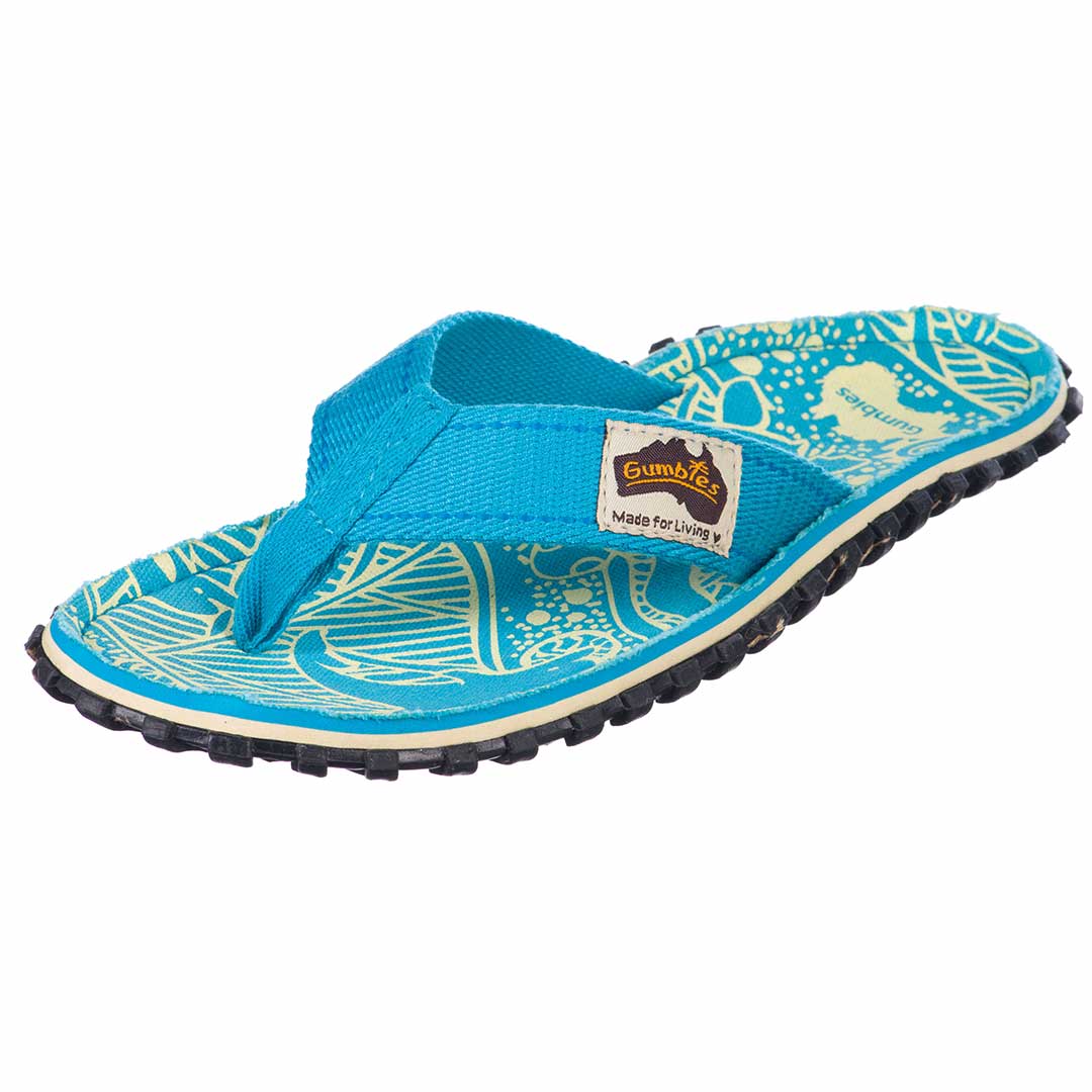 Gumbies Islander Flip-Flops - Women's - Turquoise Pattern - Angler's Pro Tackle & Outdoors