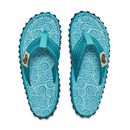 Gumbies Islander Flip-Flops - Women's - Turquoise Swirls - Angler's Pro Tackle & Outdoors