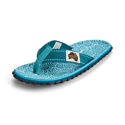 Gumbies Islander Flip-Flops - Women's - Turquoise Swirls - Angler's Pro Tackle & Outdoors