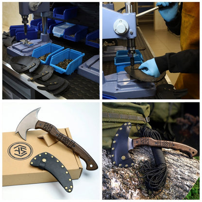 AncientSmithy Handcrafted tomahawk "Takoda" with tribal engraving