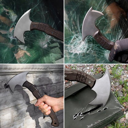 AncientSmithy Handcrafted tomahawk "Takoda" with tribal engraving