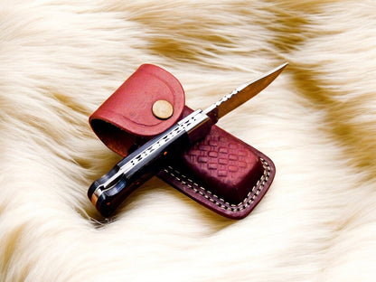 Handmade Stainless Steel Pocket Knife with Exotic Wood - Angler's Pro Tackle & Outdoors