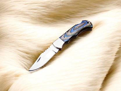 Handmade Stainless Steel Pocket Knife with Exotic Wood - Angler's Pro Tackle & Outdoors