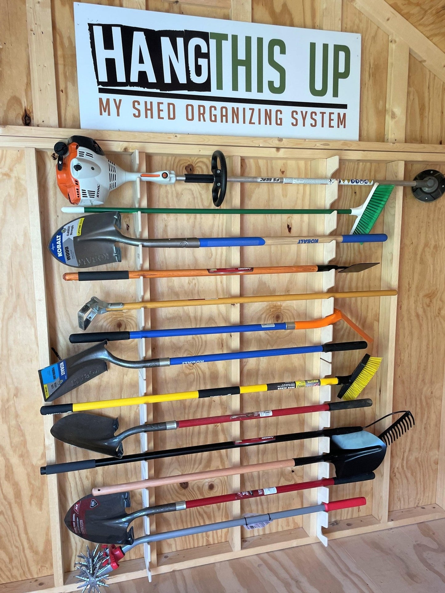 HangThis Up - Best Yard Tool Rack, Garden Tool Organizer, Shed Organization, Universal Garden Tool Storage Rack, Yard Tool Storage Rack - Angler's Pro Tackle & Outdoors